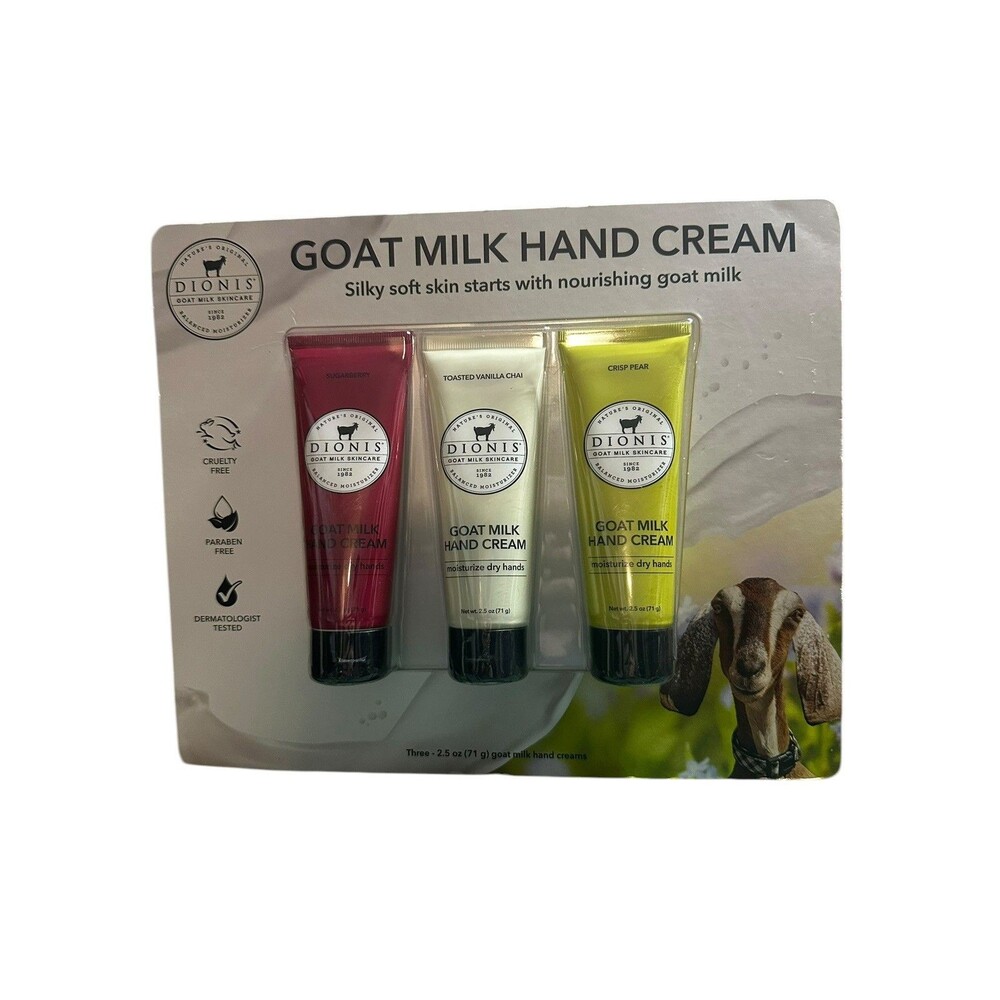 Dionis Goat Milk Hand Creams -3 Pack of 2.5 oz  each. Sealed